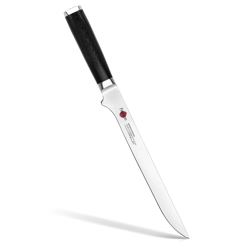 Гастрономический кухонный нож 20 см Kensei Musashi из дамасской стали
Гастрономический кухонный нож 20 см Kensei Musashi из дамасской стали