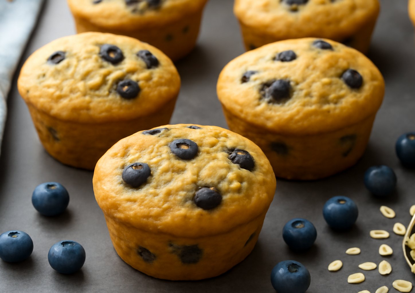 Черничные капкейки