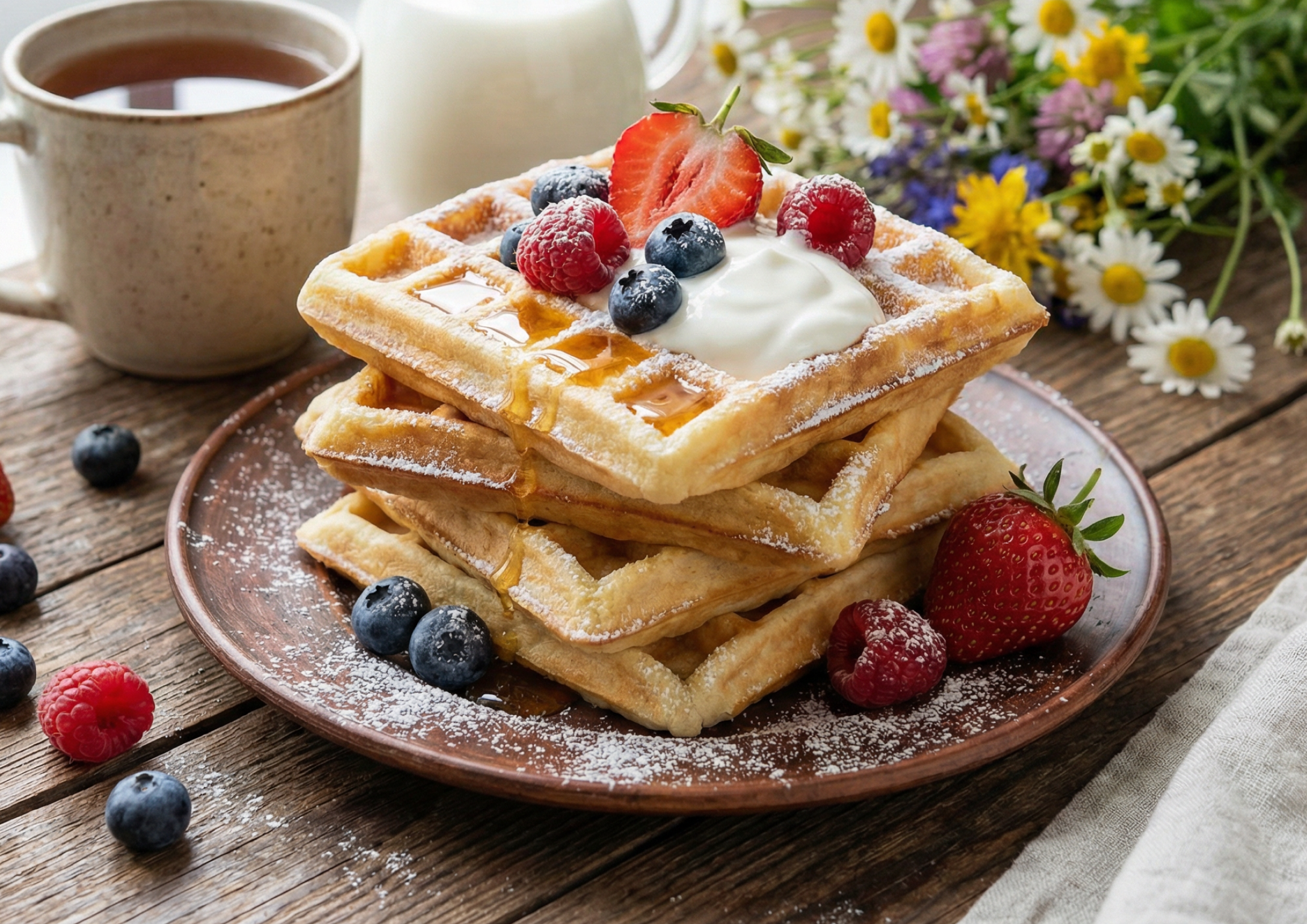 Творожные вафли