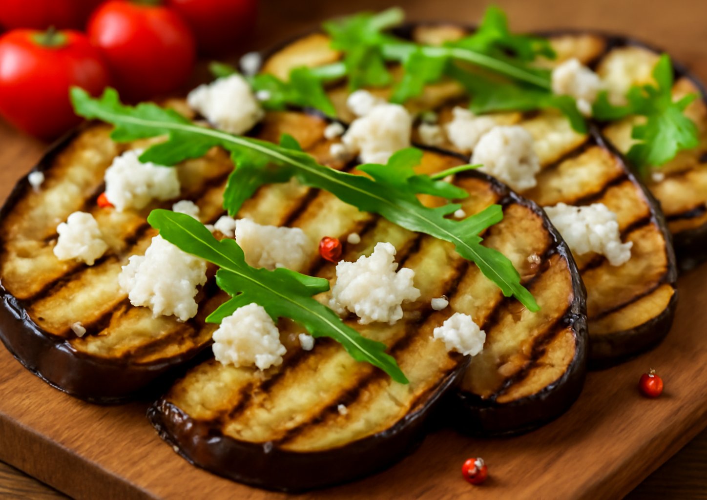 Баклажаны гриль с сыром фета