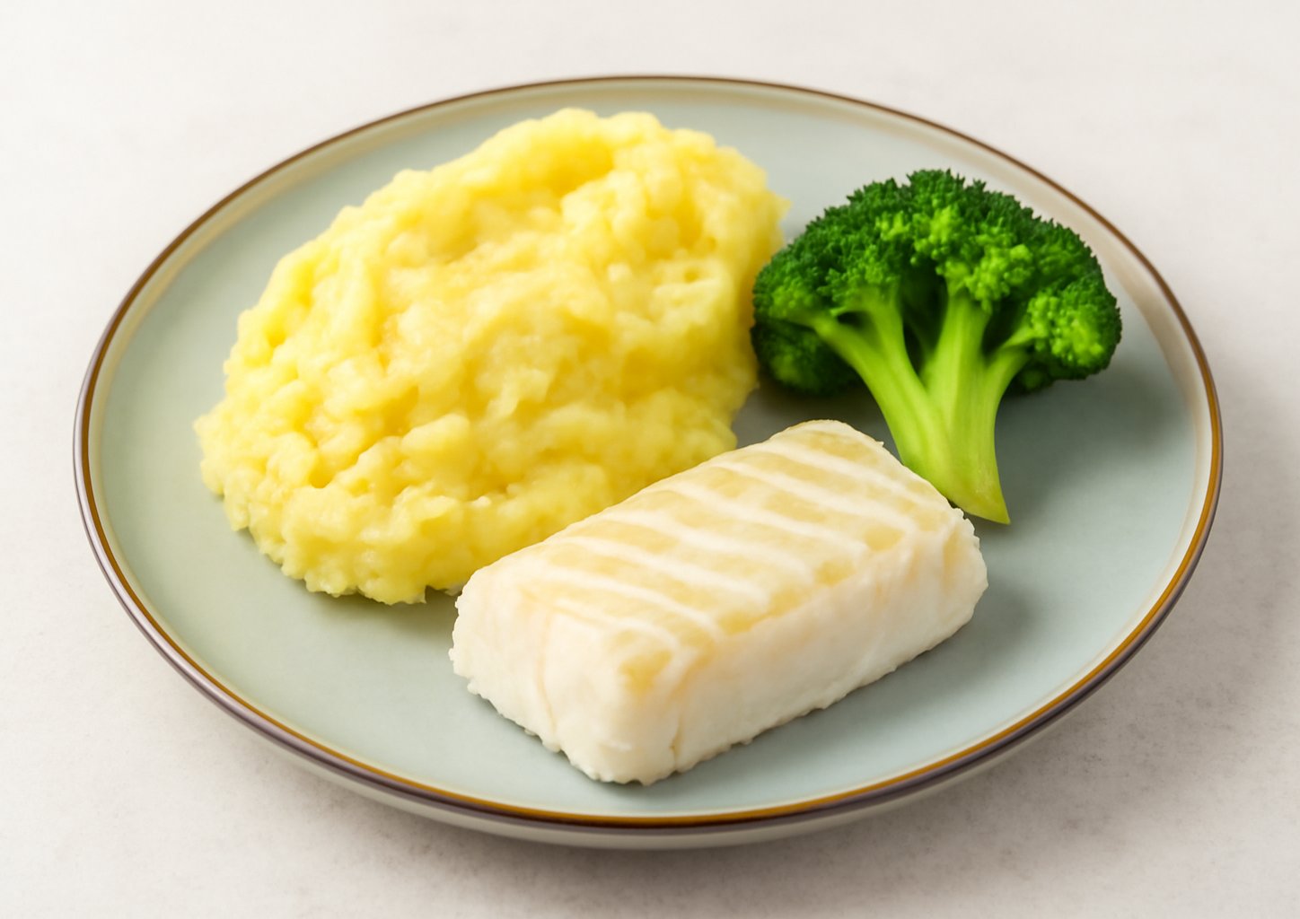 Треска на подушечке из картофельного пюре