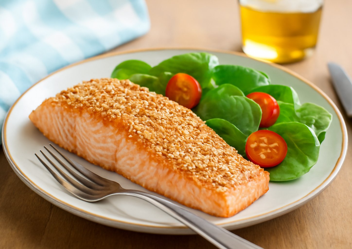 Сёмга под ореховой корочкой