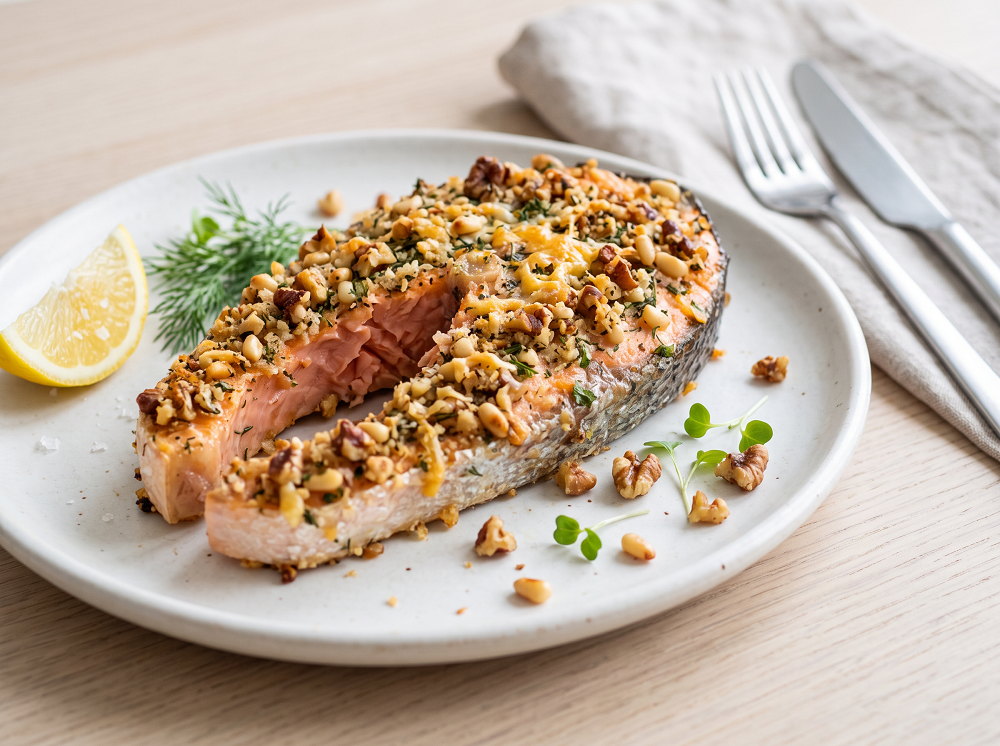Сёмга под ореховой корочкой