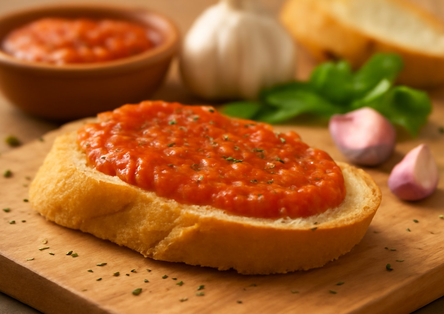 Масло с вялеными томатами и печёным болгарским перцем