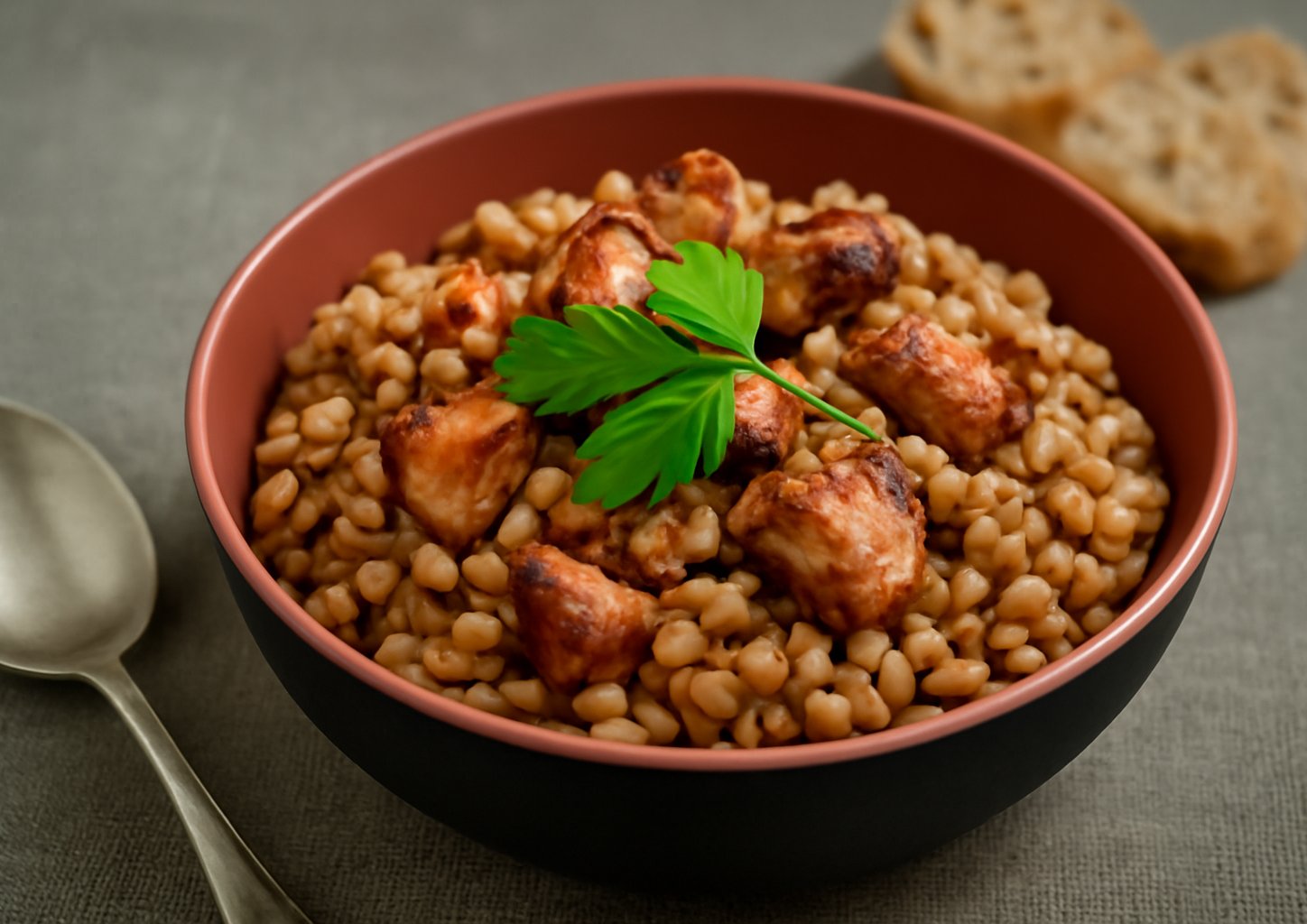 Перловая каша с грибами