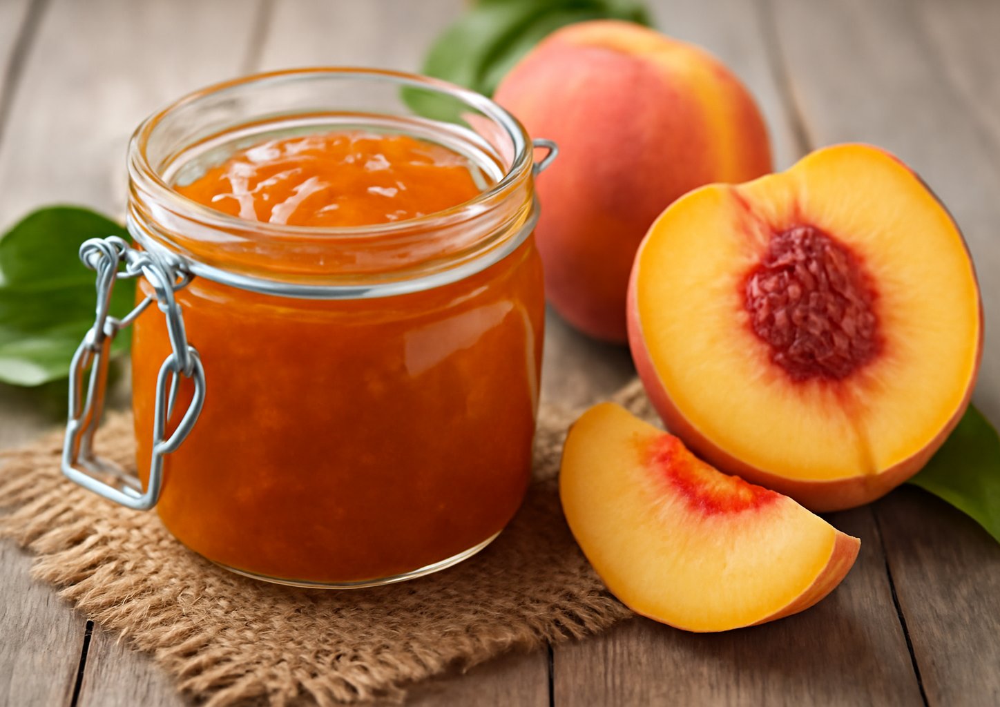 Джем из яблок и персиков