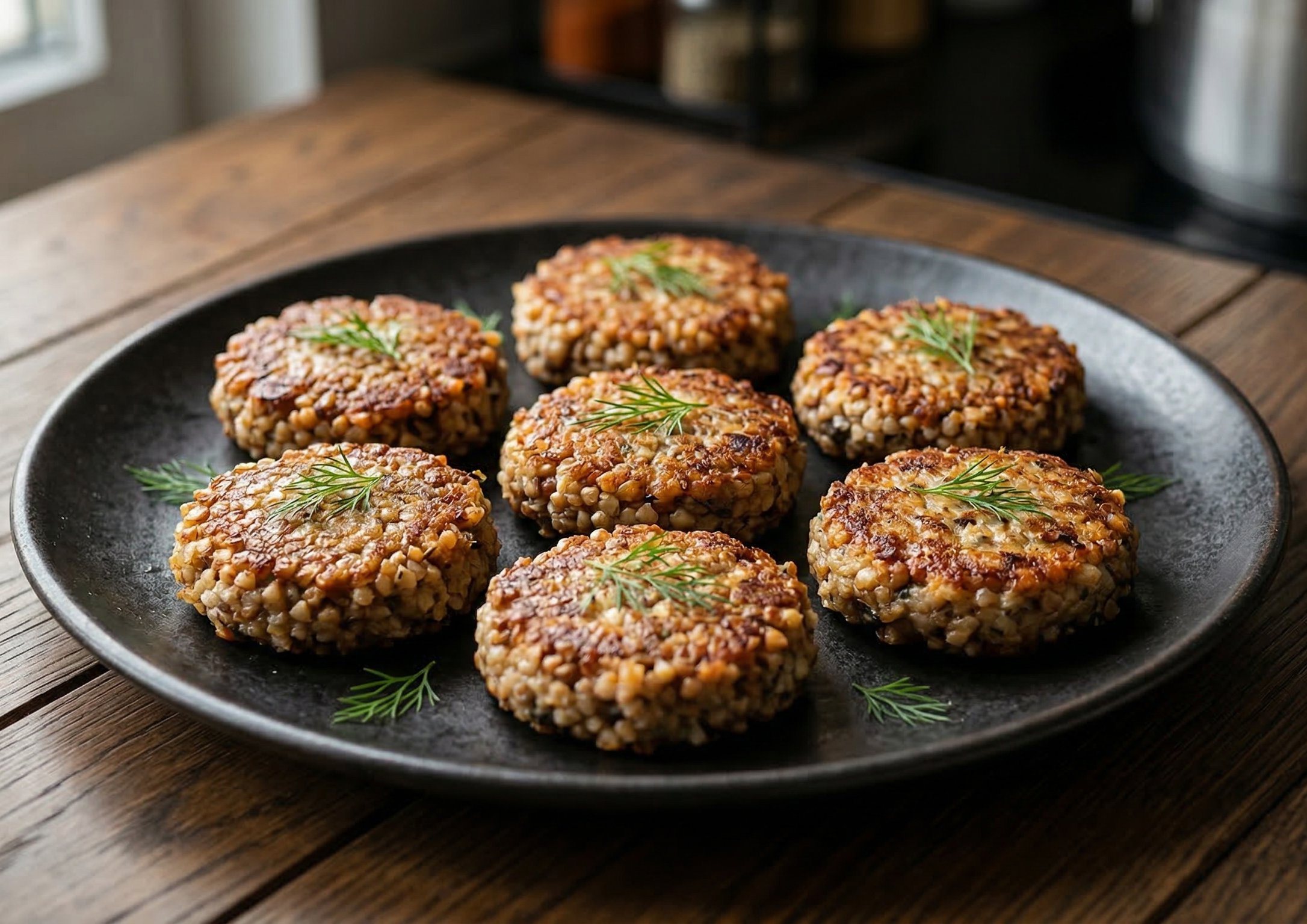 Гречневые котлеты с грибами