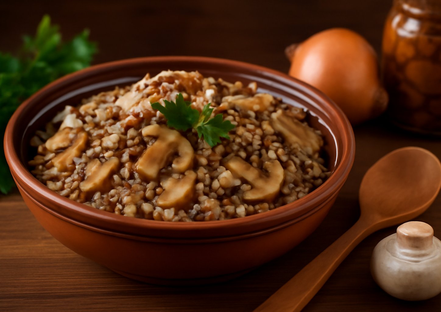 Гречневая каша с грибами