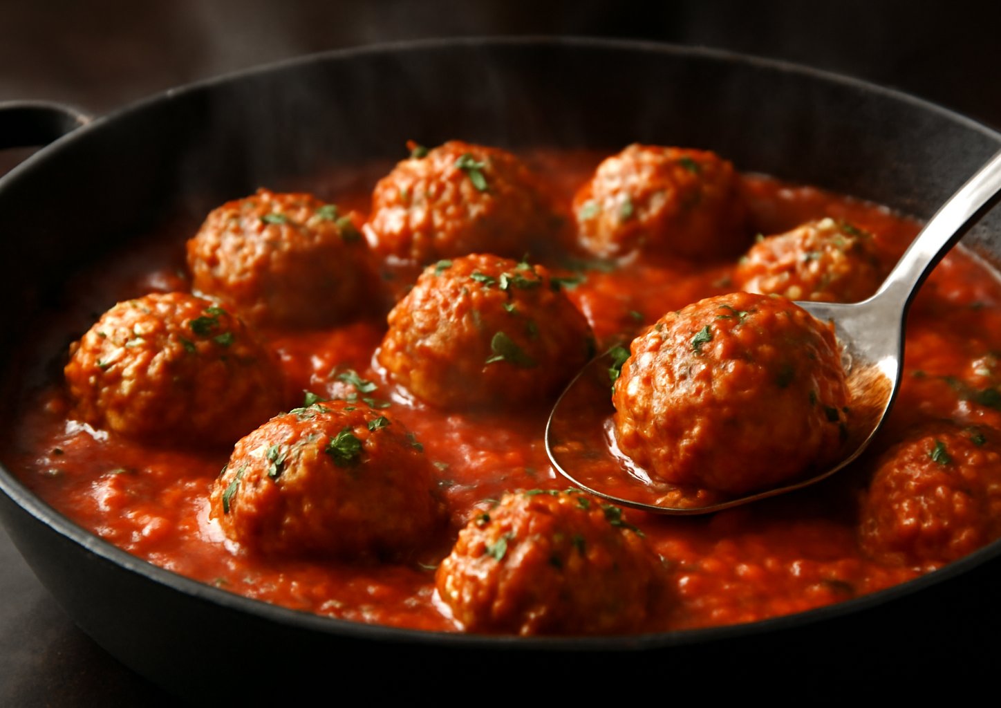 Рыбные шарики с пармезаном и томатным соусом