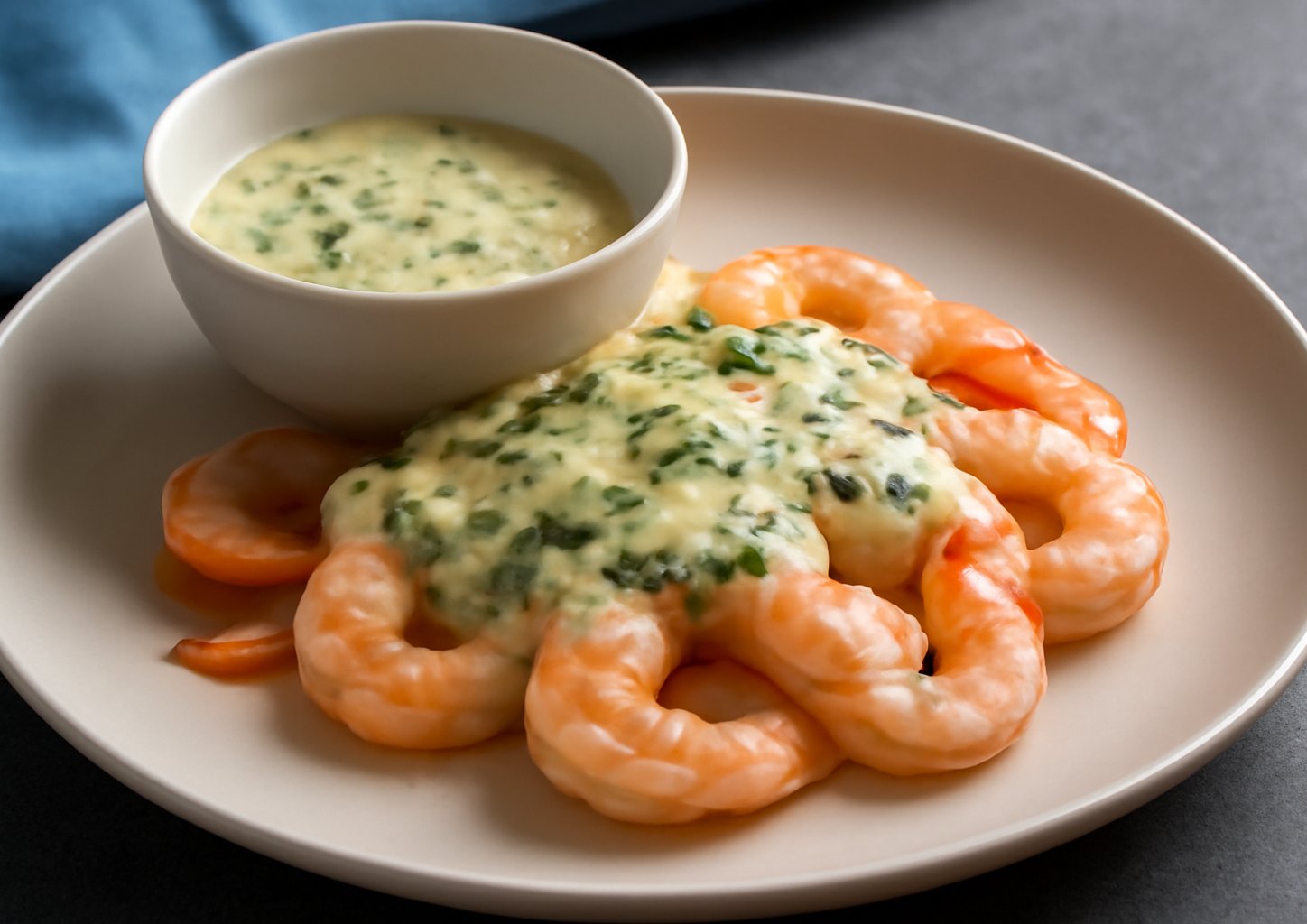 Креветки в сливочном соусе