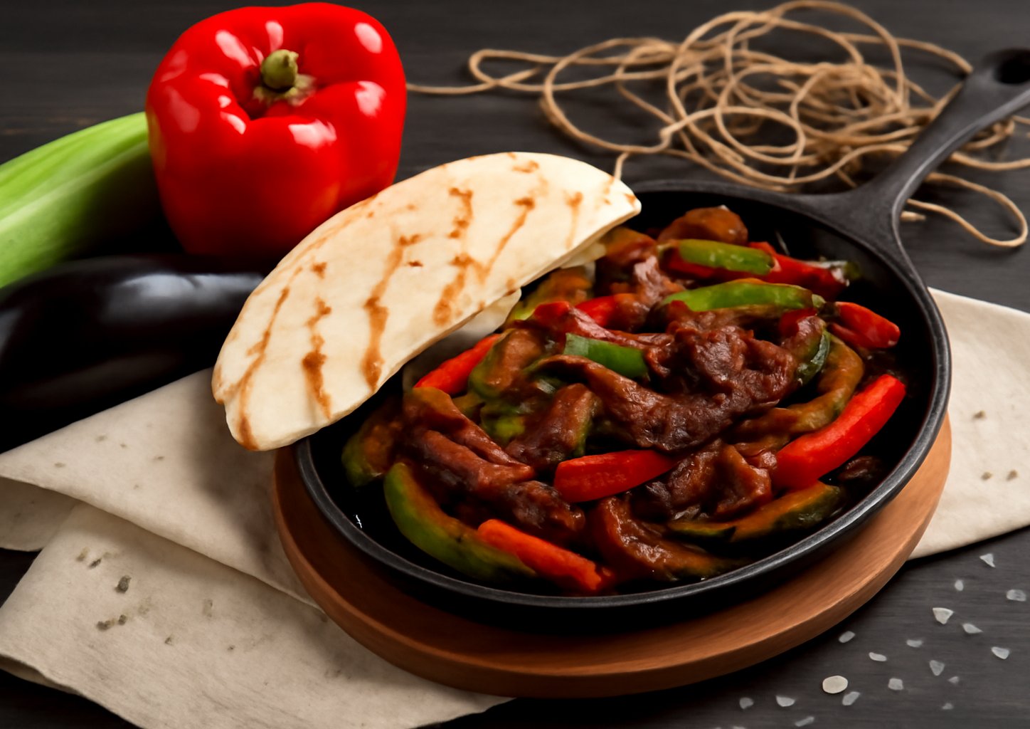 Говядина с перцем чили