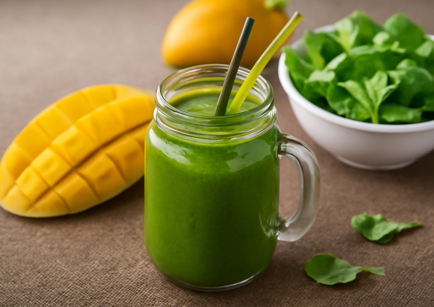 Манговый смузи с цитрусовыми и базиликом