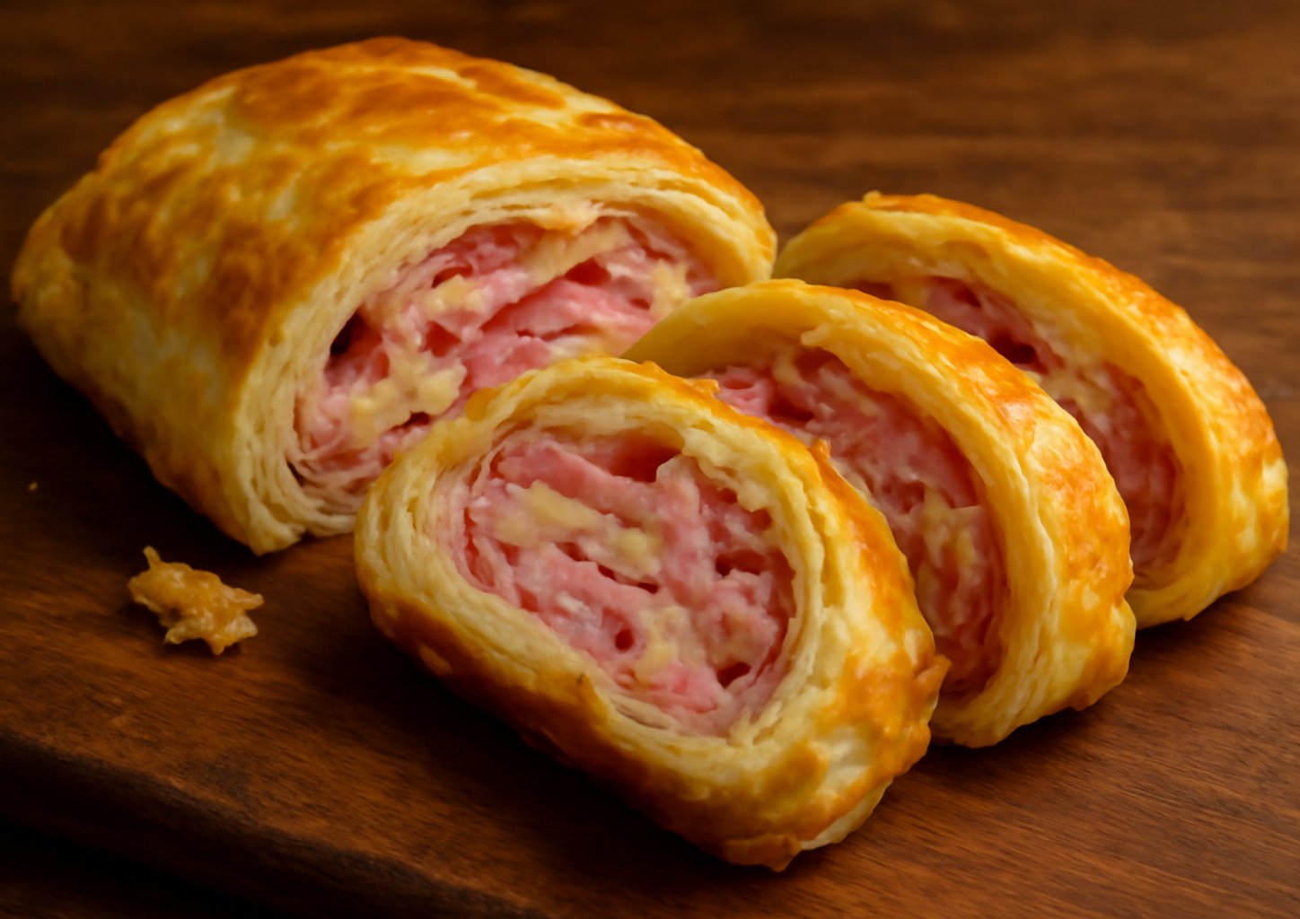 Французский хлеб с ветчиной