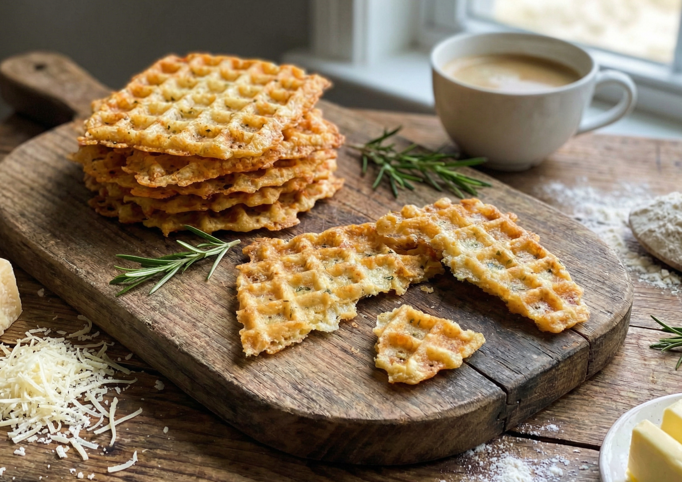 Сырные хрустящие вафли