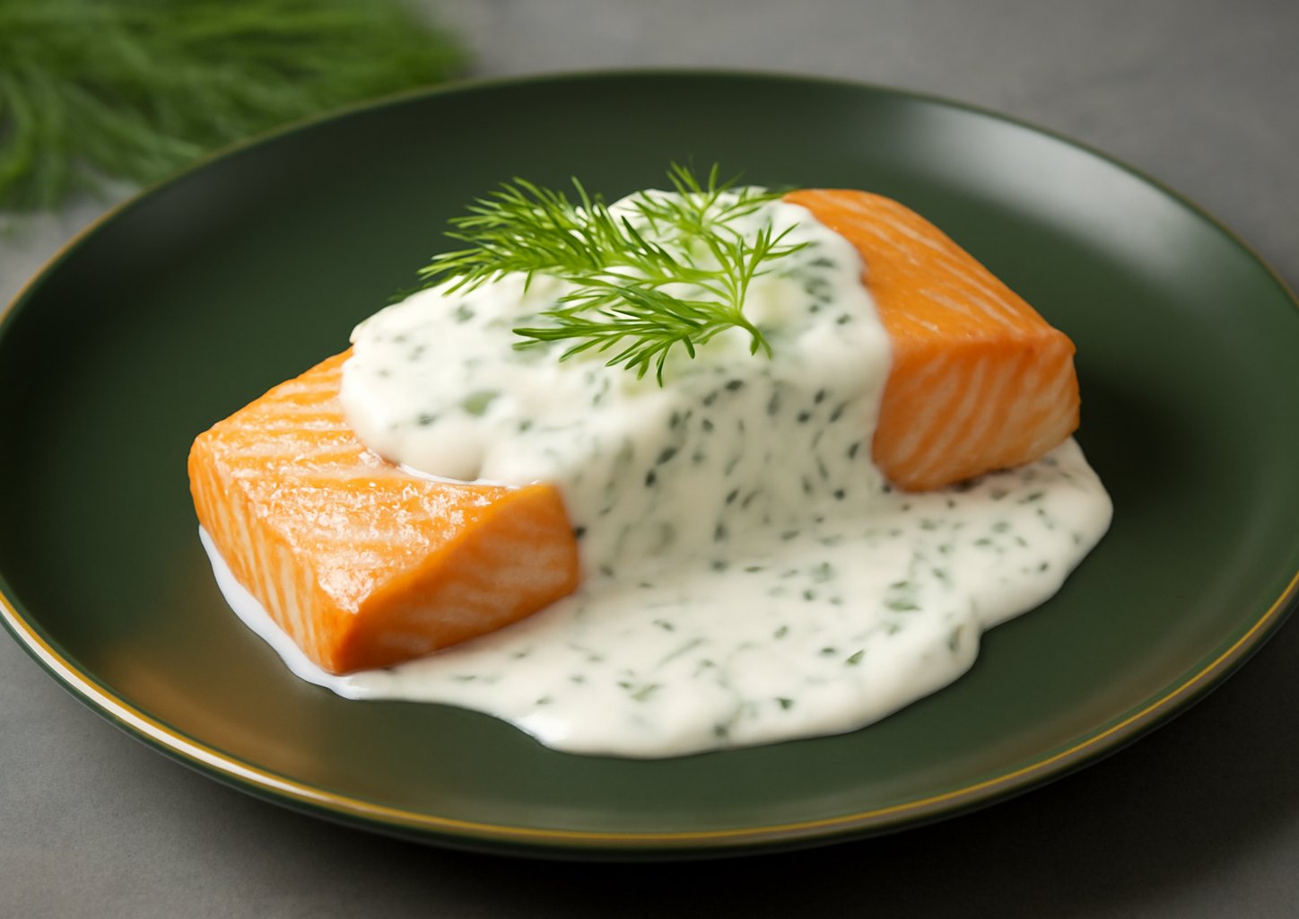 Лосось су-вид под сливочным соусом