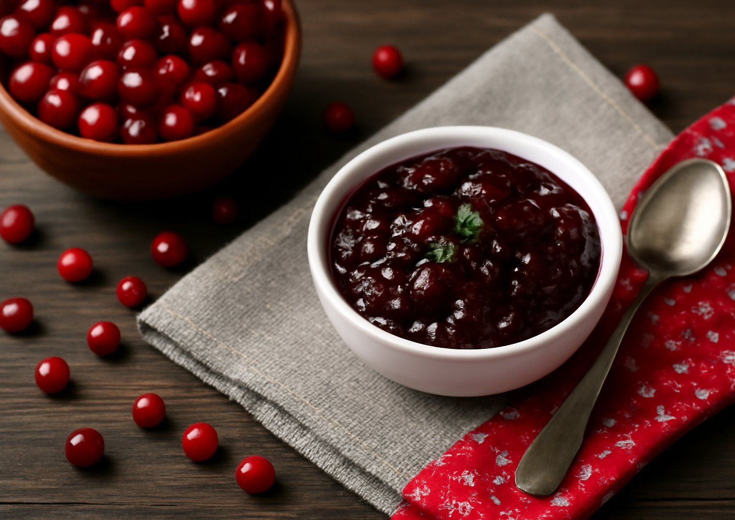 Брусничный соус с вином