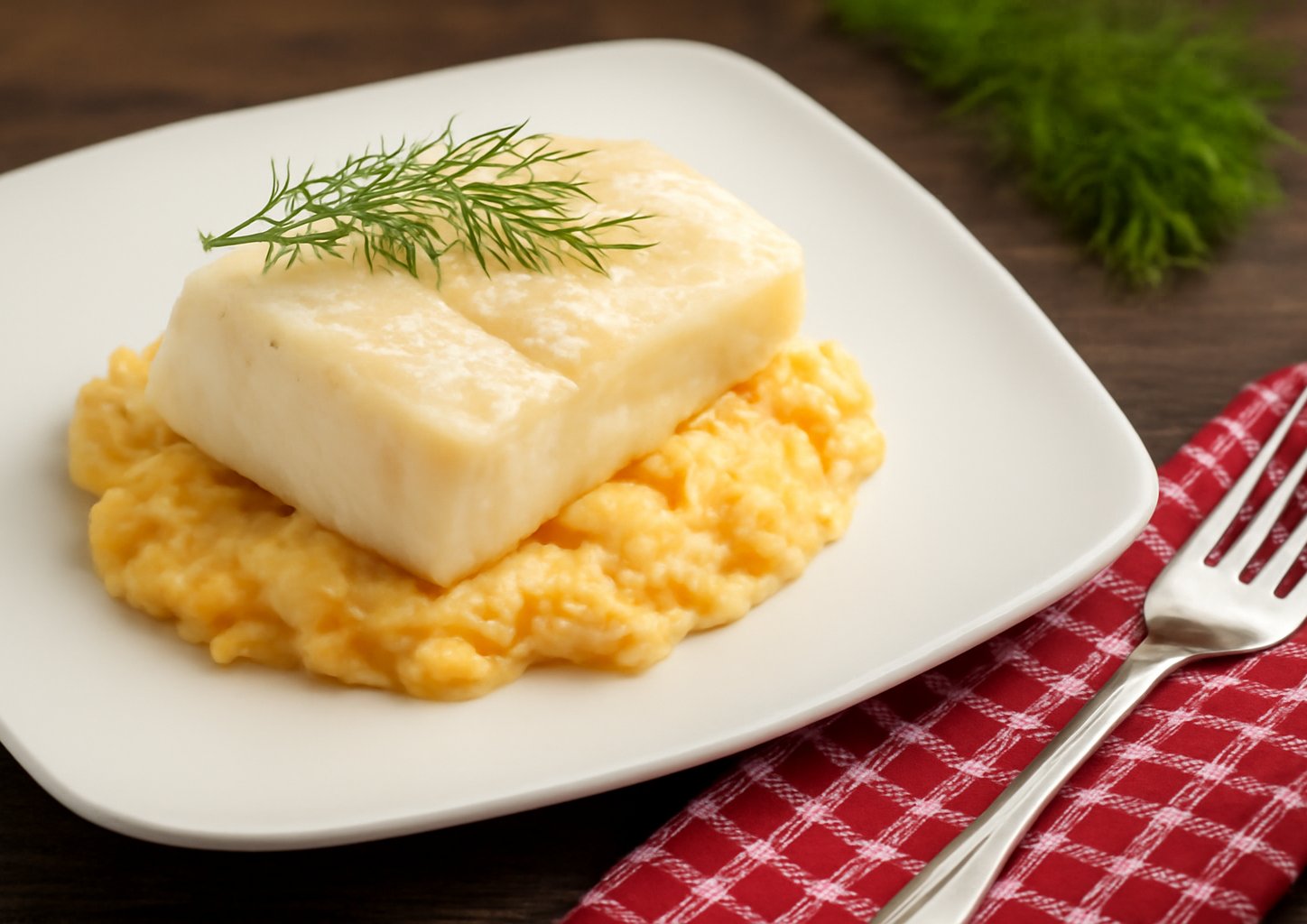 Треска c пюре из цветной капусты