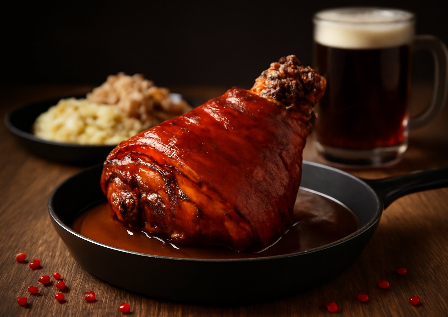 Свиная рулька в тёмном пиве