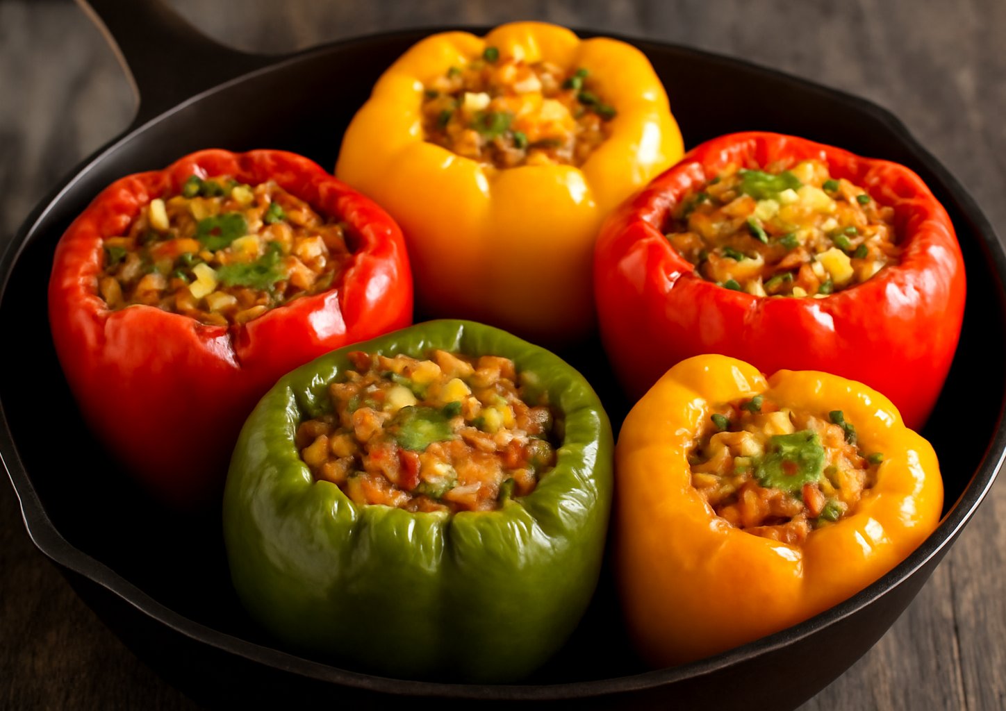 Фаршированный перец в томатном соке