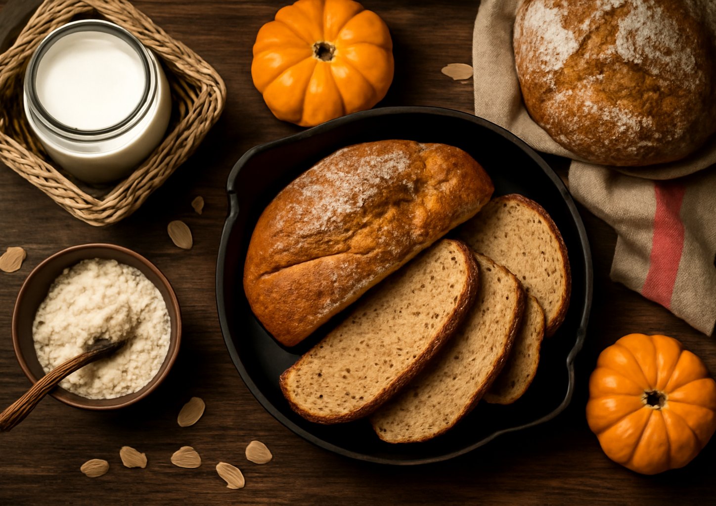 Хлеб с тыквой и морковью