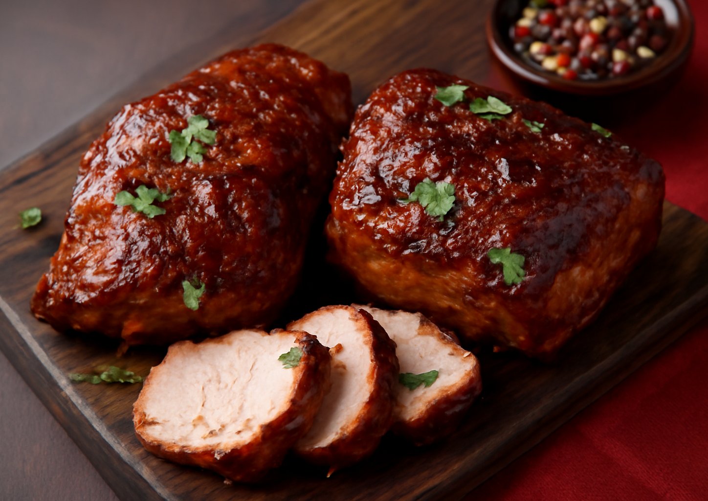 Свиной окорок в сливовой глазури