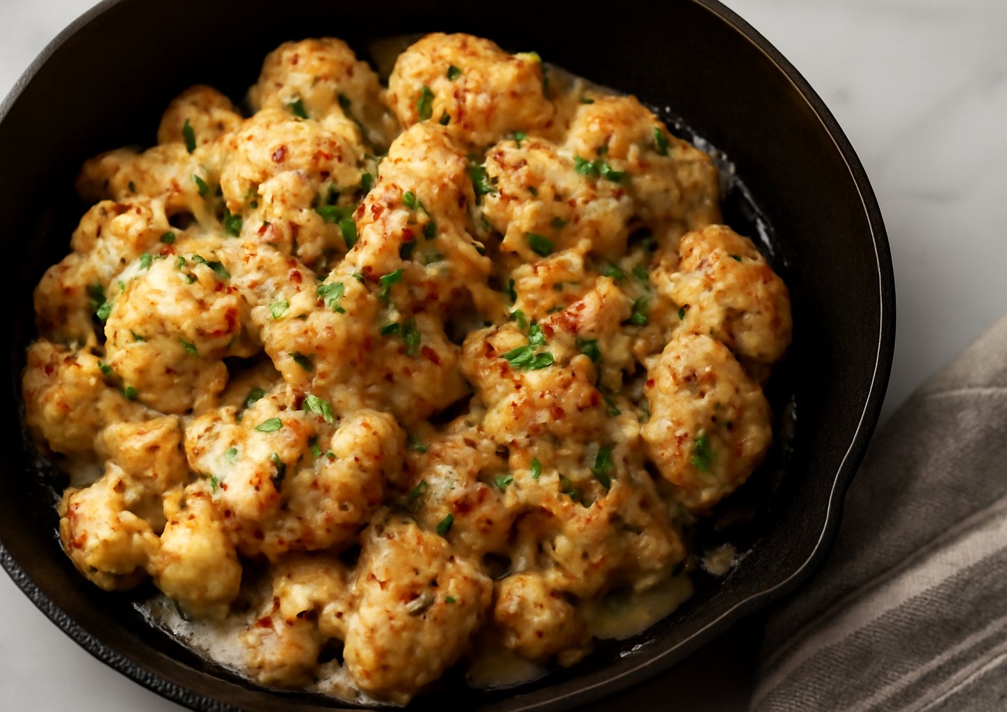 Тёплый салат с уткой и цветной капустой