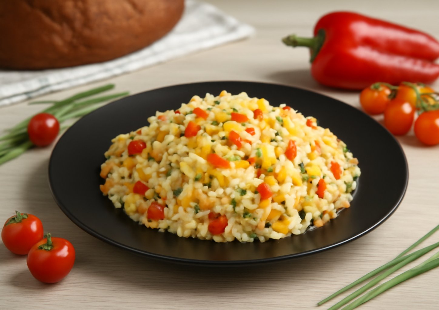 Рис с кукурузой и грушами