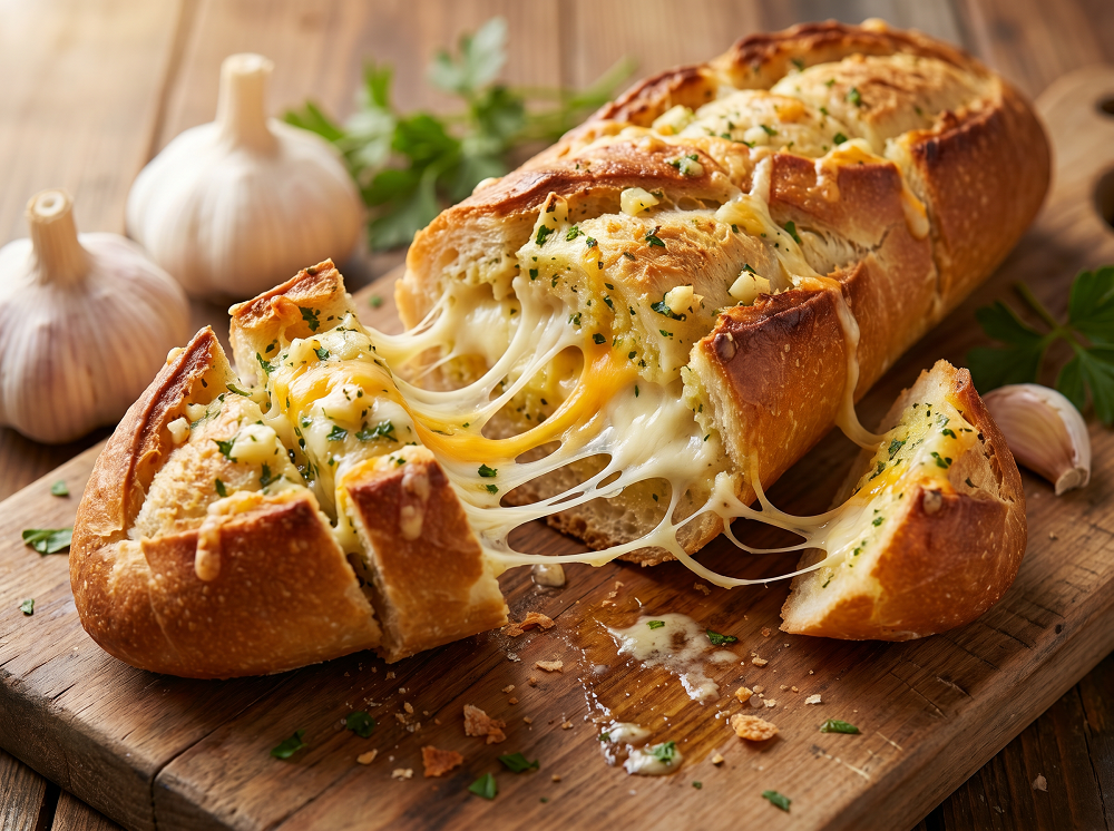 Чесночный хлеб с сыром