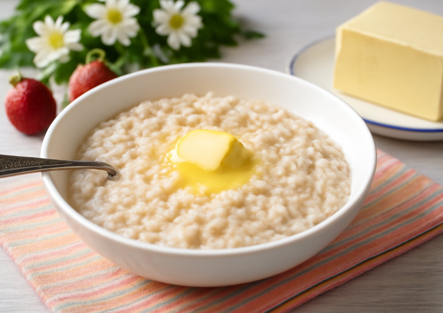 Ячневая каша на молоке