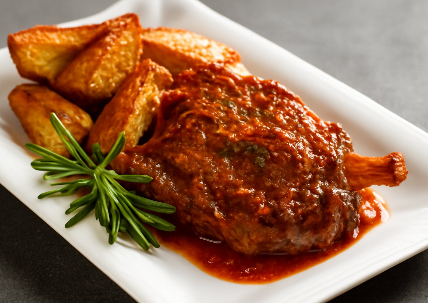 Говяжья вырезка, томлённая в вине