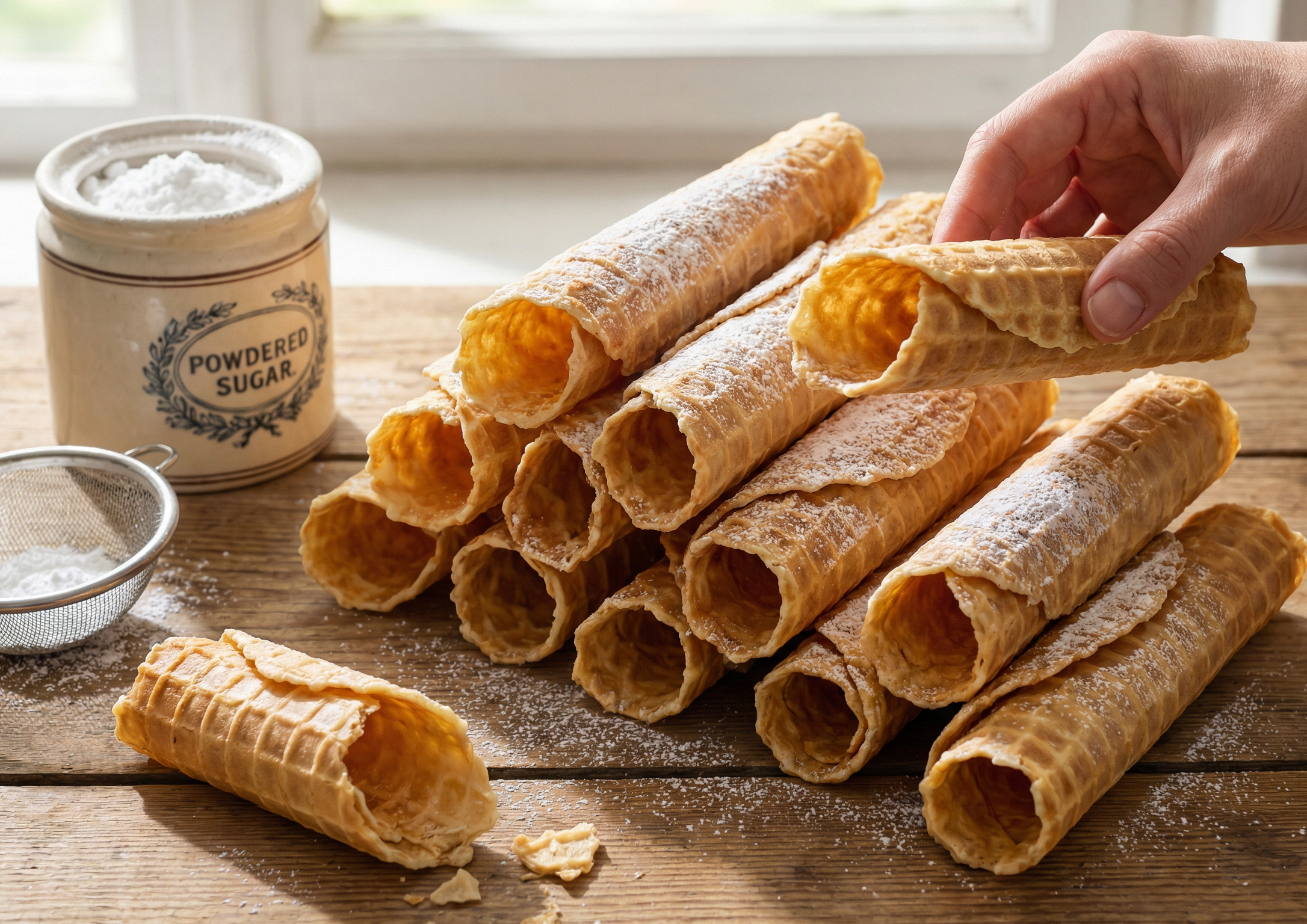 Хрустящие ванильные вафли