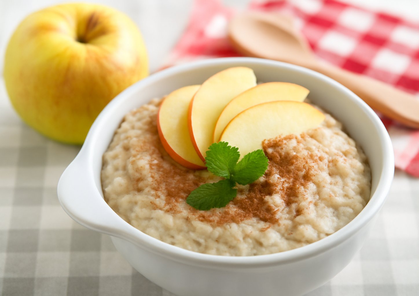 Рисовая каша с яблоками и тыквой