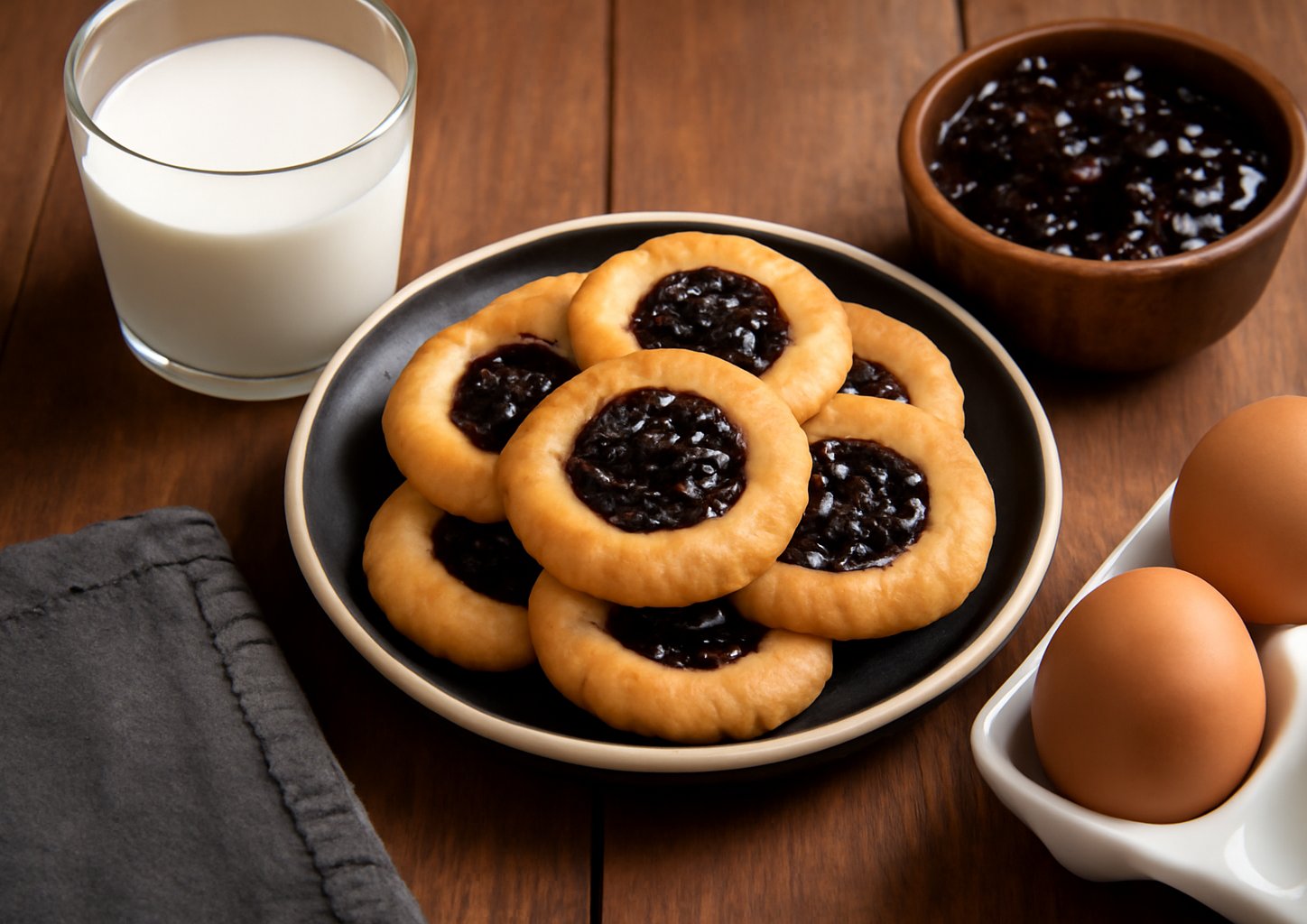 Печенье с черничным джемом