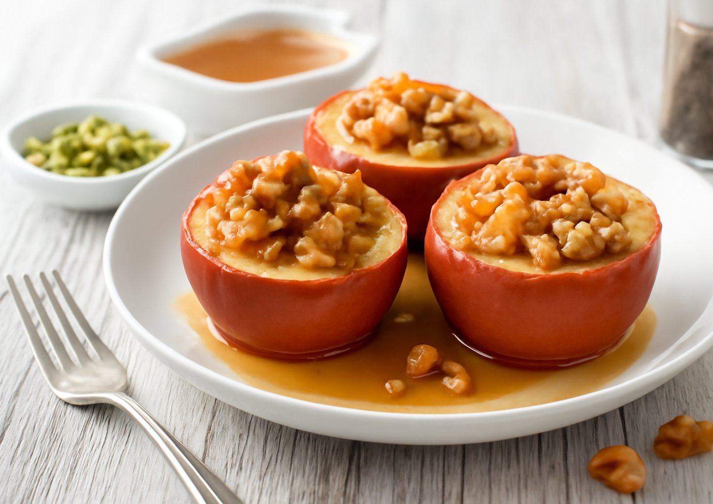 Запечённая груша с творогом