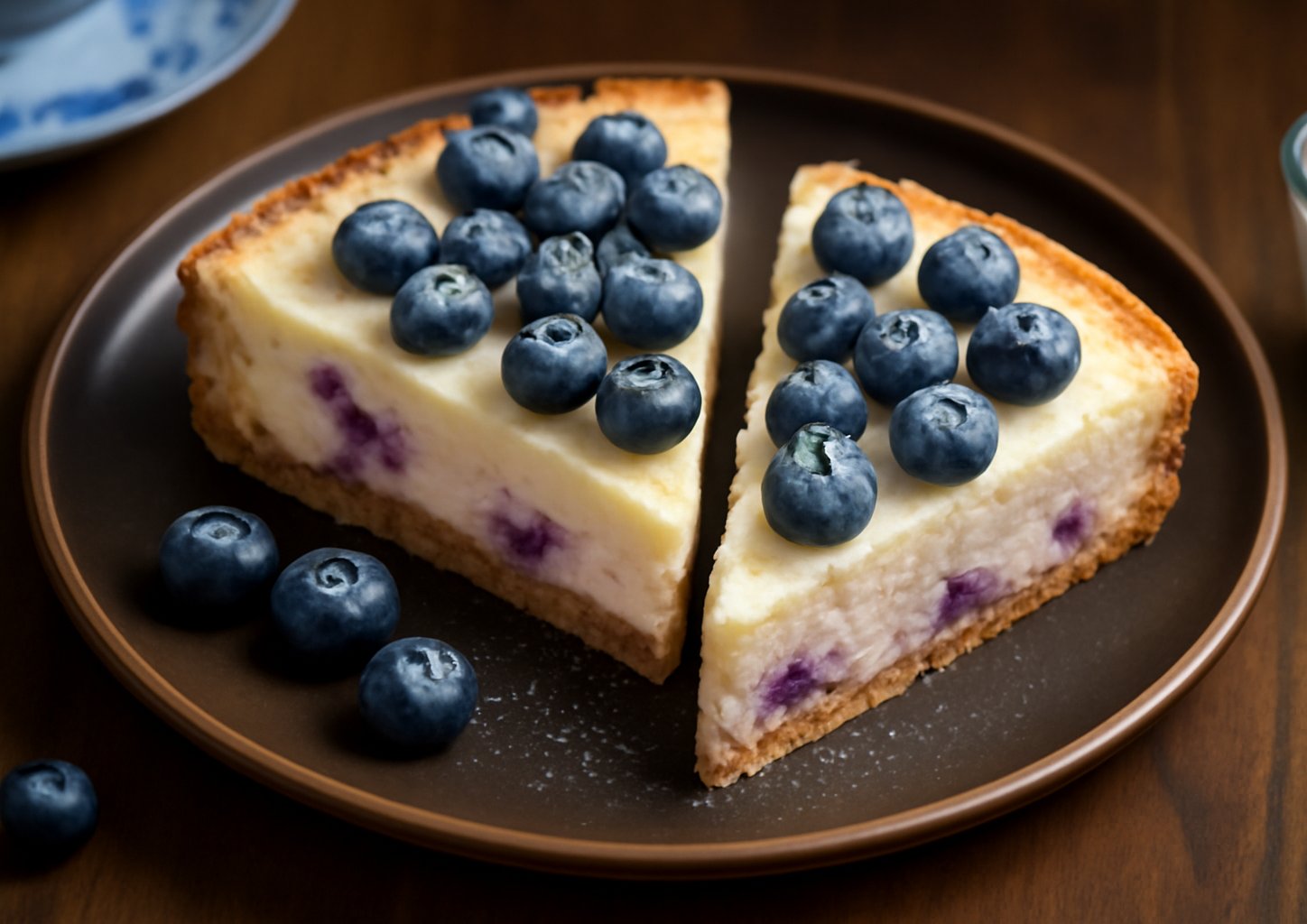 Запеканка творожная с голубикой