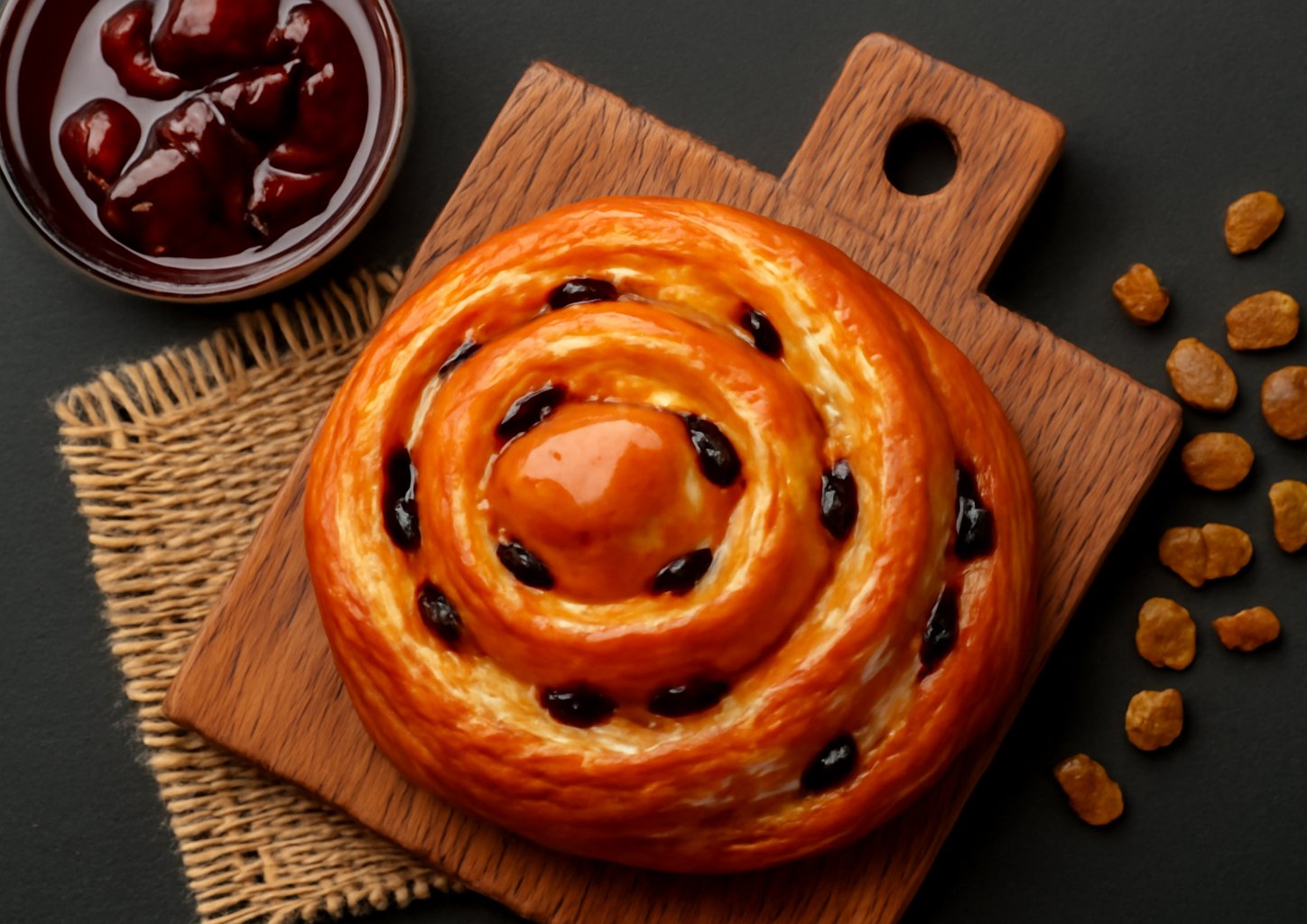 Сдобная выпечка с изюмом