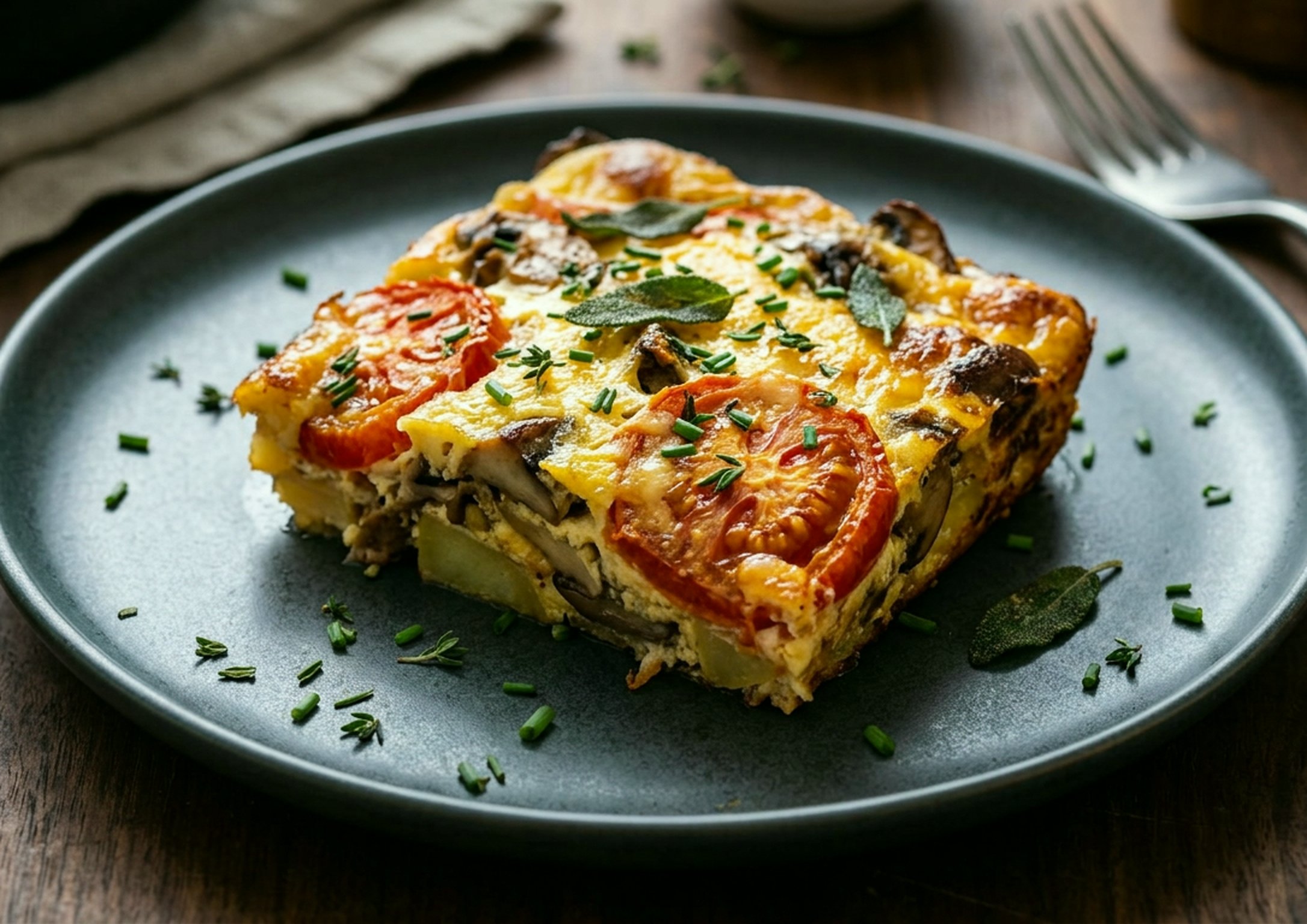 Картофельная запеканка с грибами