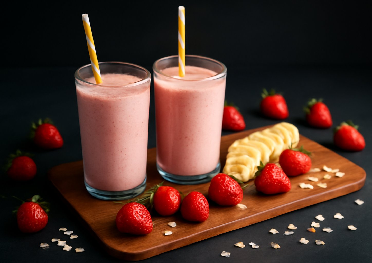 Клубнично-овсяный коктейль