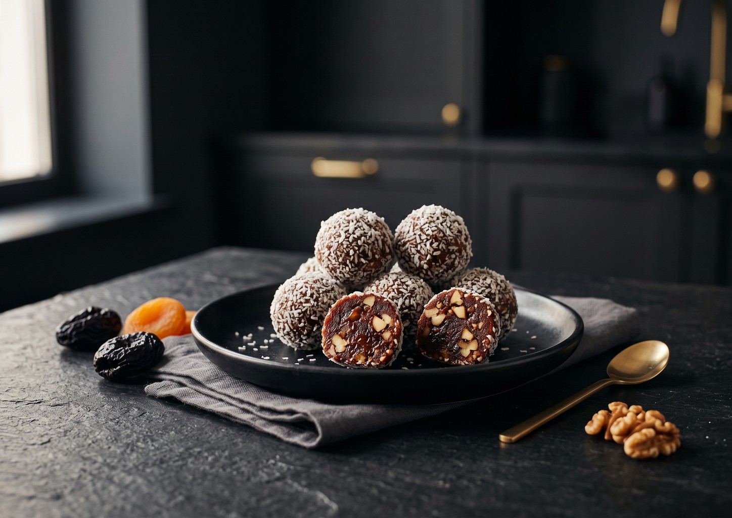 Конфеты из кураги, чернослива и орехов