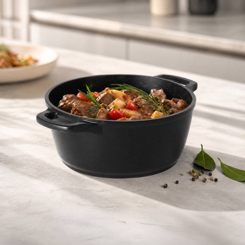 Кастрюля из литого алюминия 2 л / 20 х 9 см Cook pro